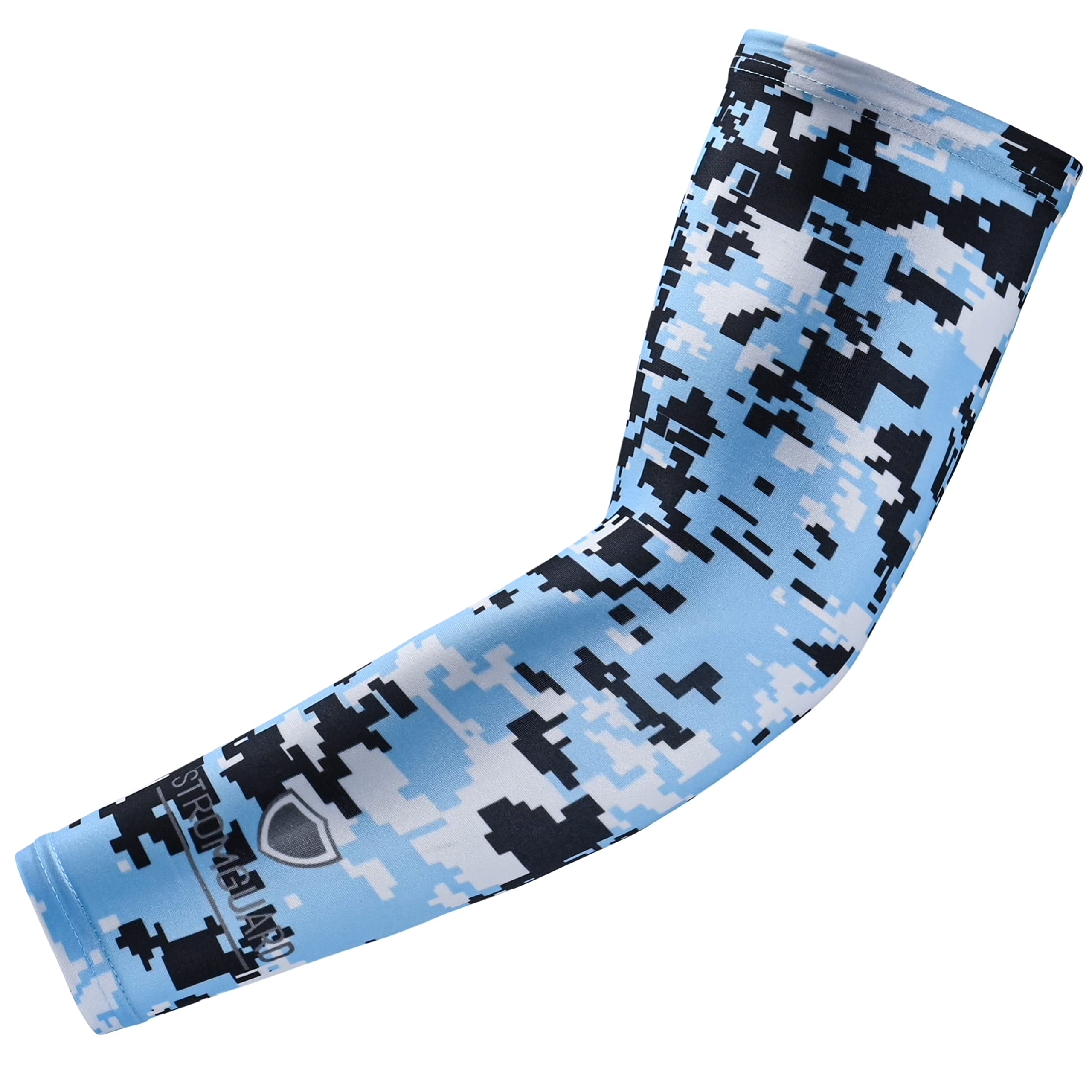 Stromguard Compression Sports Arm Sleeve Digital Camo Baseball Football Basketball - (One Arm Sleeve) (Youth Large, #2 - Light B