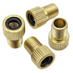 Bike Bits Brass Presta Valve Adapter - Convert Presta To Schrader - Inflate Tire Using Standard Bike Pump Or Air Compressor (4 P