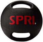 Spri Xerball Medicine Ball With Handles - Weighted Ball For Exercise (6 Lbs, 8, 10, 12, 14, 16, 18, 20 Pounds) - Med Ball For Ab