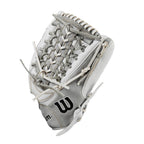 Wilson 2024 A1000 T125 12.5    Outfield Fastpitch Softball Glove - White/Silver/Gold, Left Hand Throw