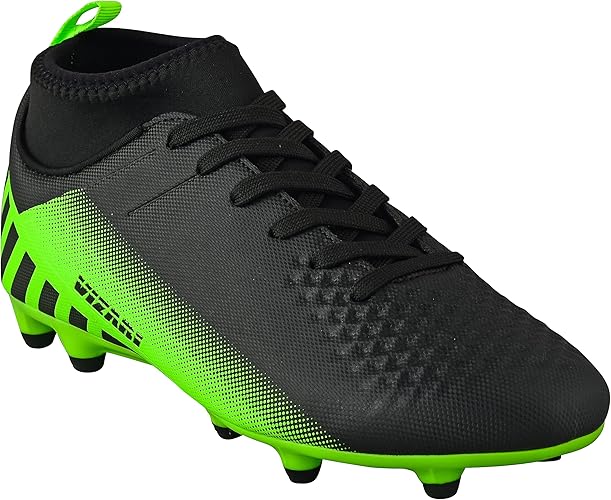 Vizari Santos Adult FG Mid Cut Soccer Shoes – Black/Green