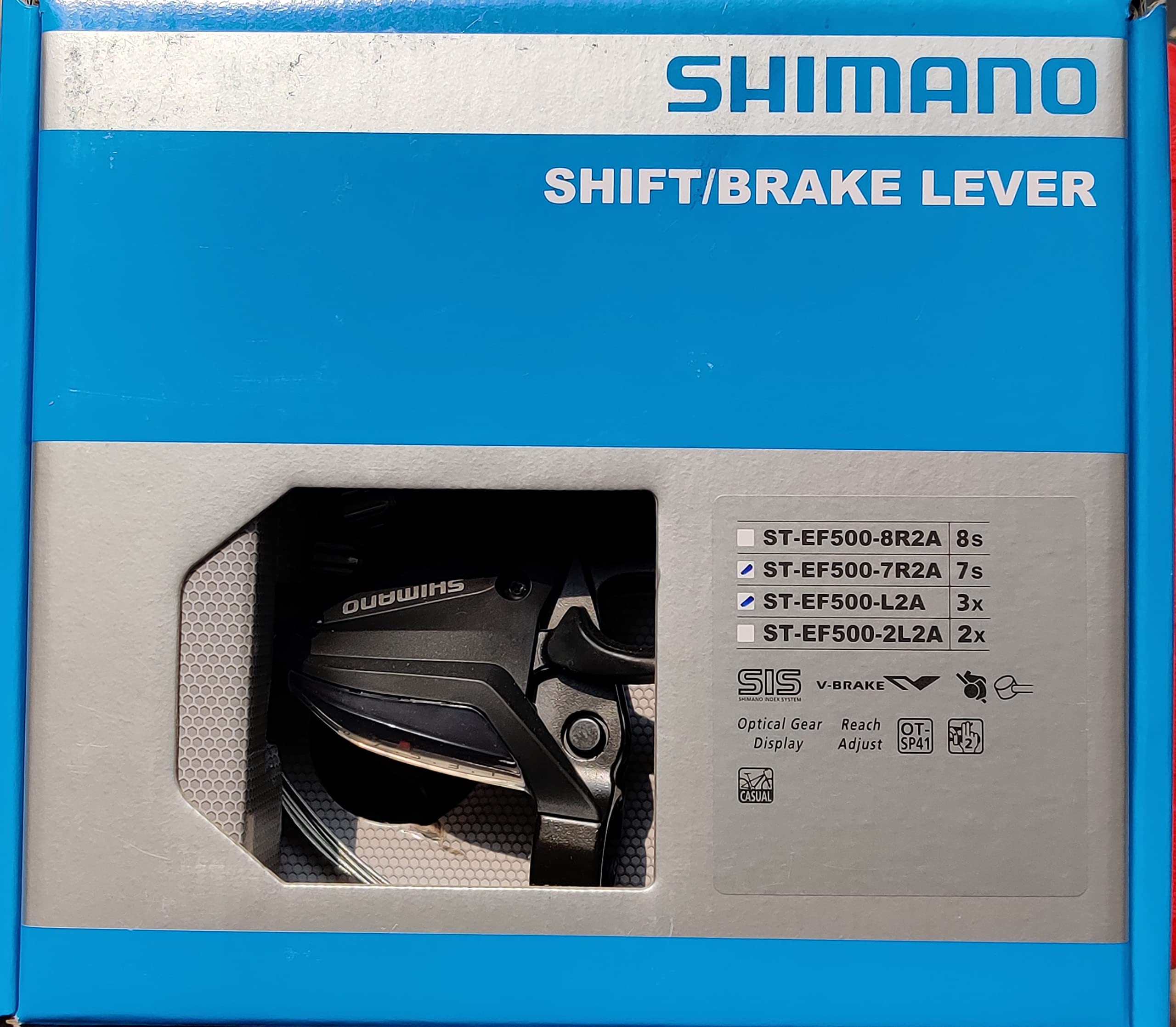 Shimano St-Ef500 3 X 7-Speed Brake/Shift Lever Set Black