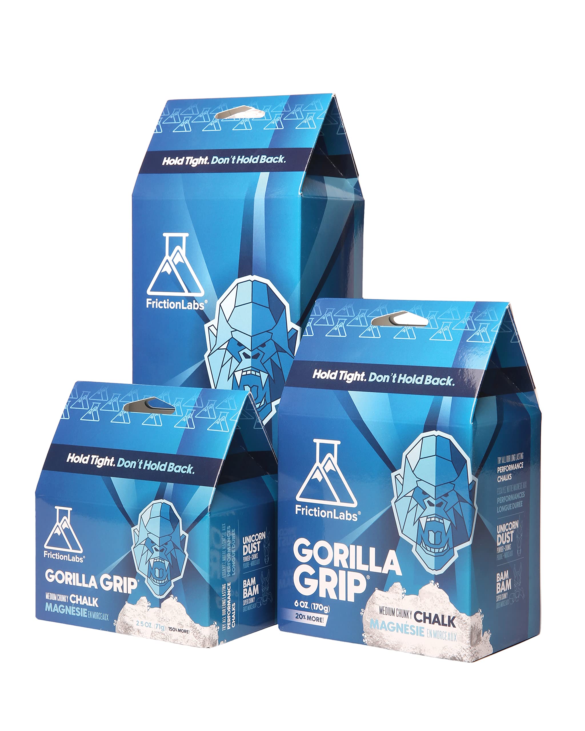 Friction Labs Gorilla Grip 12Oz - Chunky Texture - The New Standard In Chalk For Rock Climbing, Crossfit, And Powerlifting, Now 