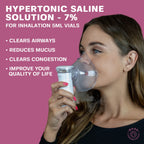 Base Labs 7 Hypertonic Saline Solution For Nebulizer Machine  Sterile Saline Solution For Inhalation Helps With Respiratory Trea