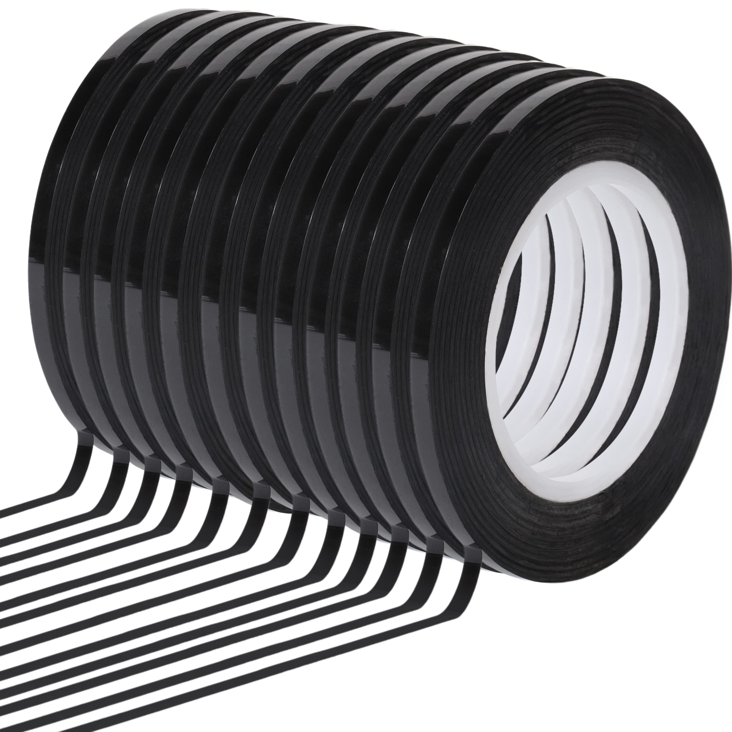 Mr Pen- Whiteboard Tape, 12 Pack, Black, Thin Tape For Dry Erase Board, Whiteboard Accessories, Dry Erase Board Accessories, Str