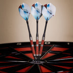 Elkadart Razor 80% Tungsten Soft Tip Darts With Storage/Travel Case, Ringed, 18 Grams , Red