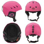 Stomp Ski & Snowboarding Snow Sports Helmet With Build-In Pocket In Ear Pads For Wireless Drop-In Headphone (Matte Pink, Medium)