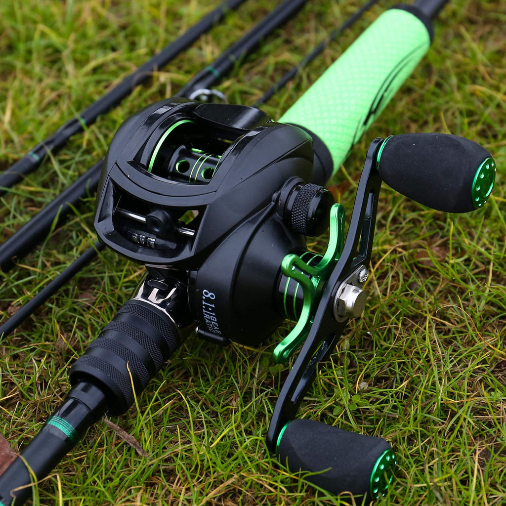 Sougayilang Ultralight Fishing Rod Reel Combos Portable Light Weight High Carbon 4 Pc Travel Fishing Pole Fishing Reel -2.1M/6.8