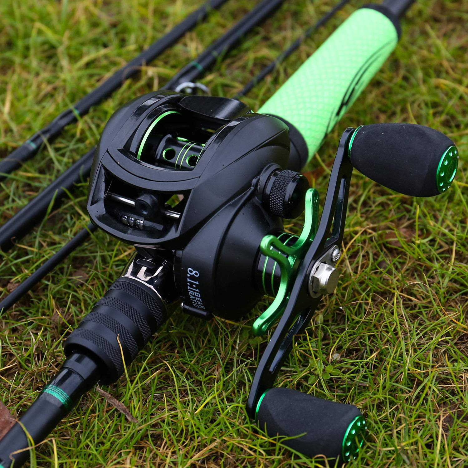 Sougayilang Ultralight Fishing Rod Reel Combos Portable Light Weight High Carbon 4 Pc Travel Fishing Pole Fishing Reel -2.1M/6.8