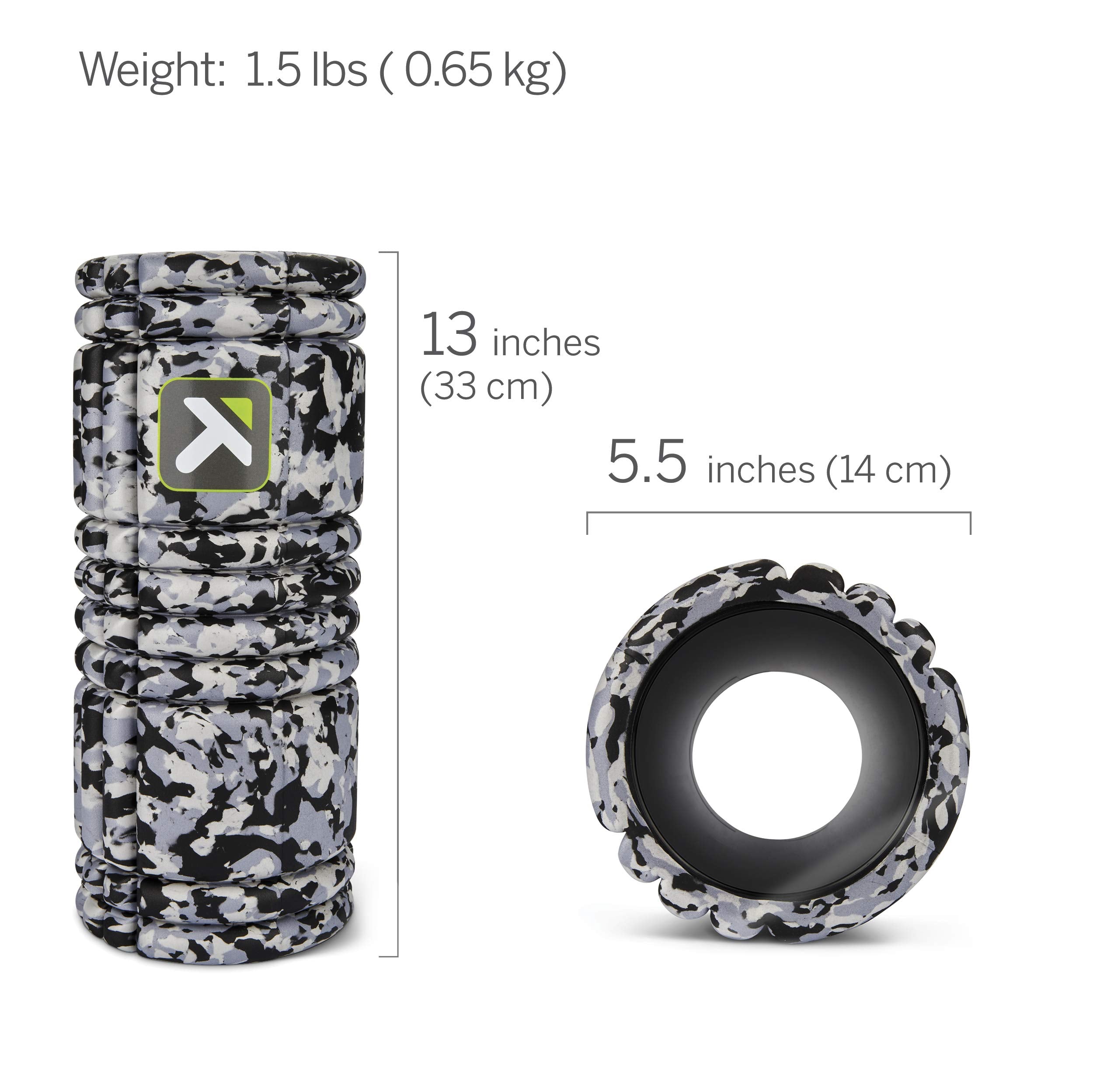 Triggerpoint Grid Foam Roller For Exercise, Deep Tissue Massage And Muscle Recovery, Original (13-Inch), Grey Camo