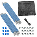 Upper Bounce Trampoline Safety Enclosure Set Including Trampoline Net, 8 Trampoline Poles (With 8 Pole Caps) Trampoline Pole Foa