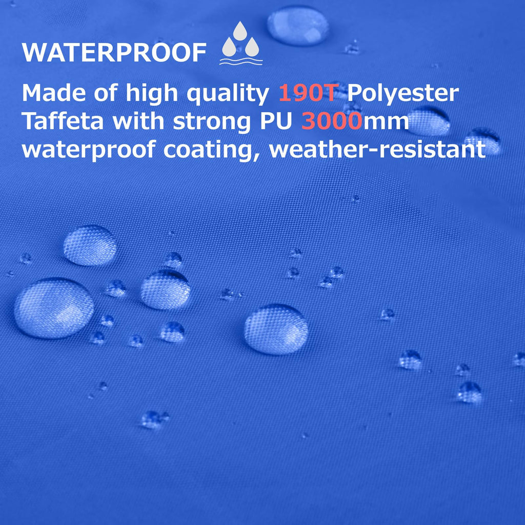 Azarxis Tent Tarp Waterproof Camping Tarpaulin Groundsheet Footprint For Hiking Backpacking (S, Royal Blue)