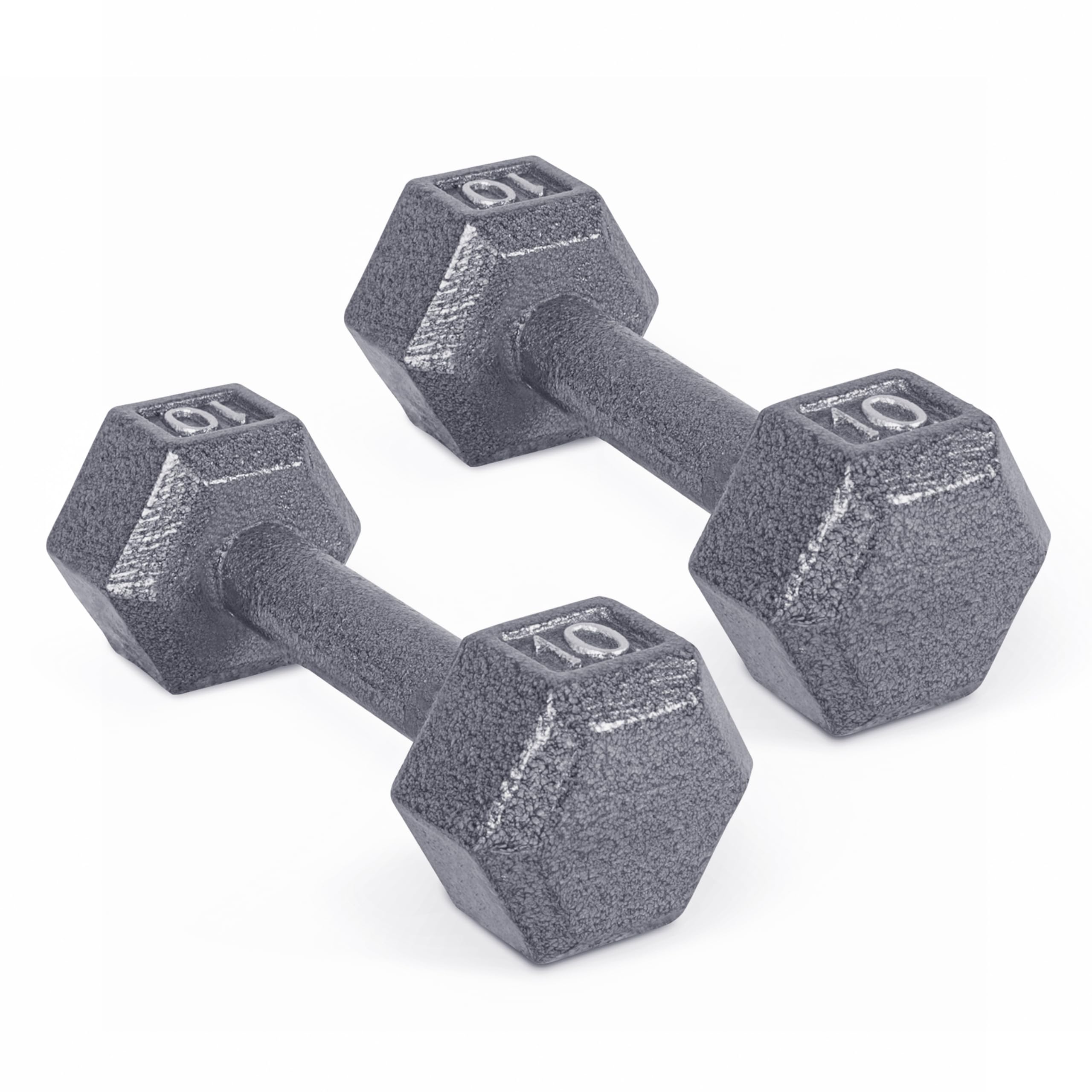 Cap Barbell Cast Iron Hex Dumbbell, Pair, 10 Lb