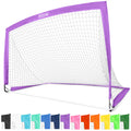 Gosports Team Tone 6 Ft X 4 Ft Portable Soccer Goal For Kids - Pop Up Net For Backyard - Purple