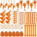 Soulchen 180 Pcs Orange Team Spirit Accessories Bulk Field Day Accessories Pep Rally Color War Camp Spirit Events Party Items Ch