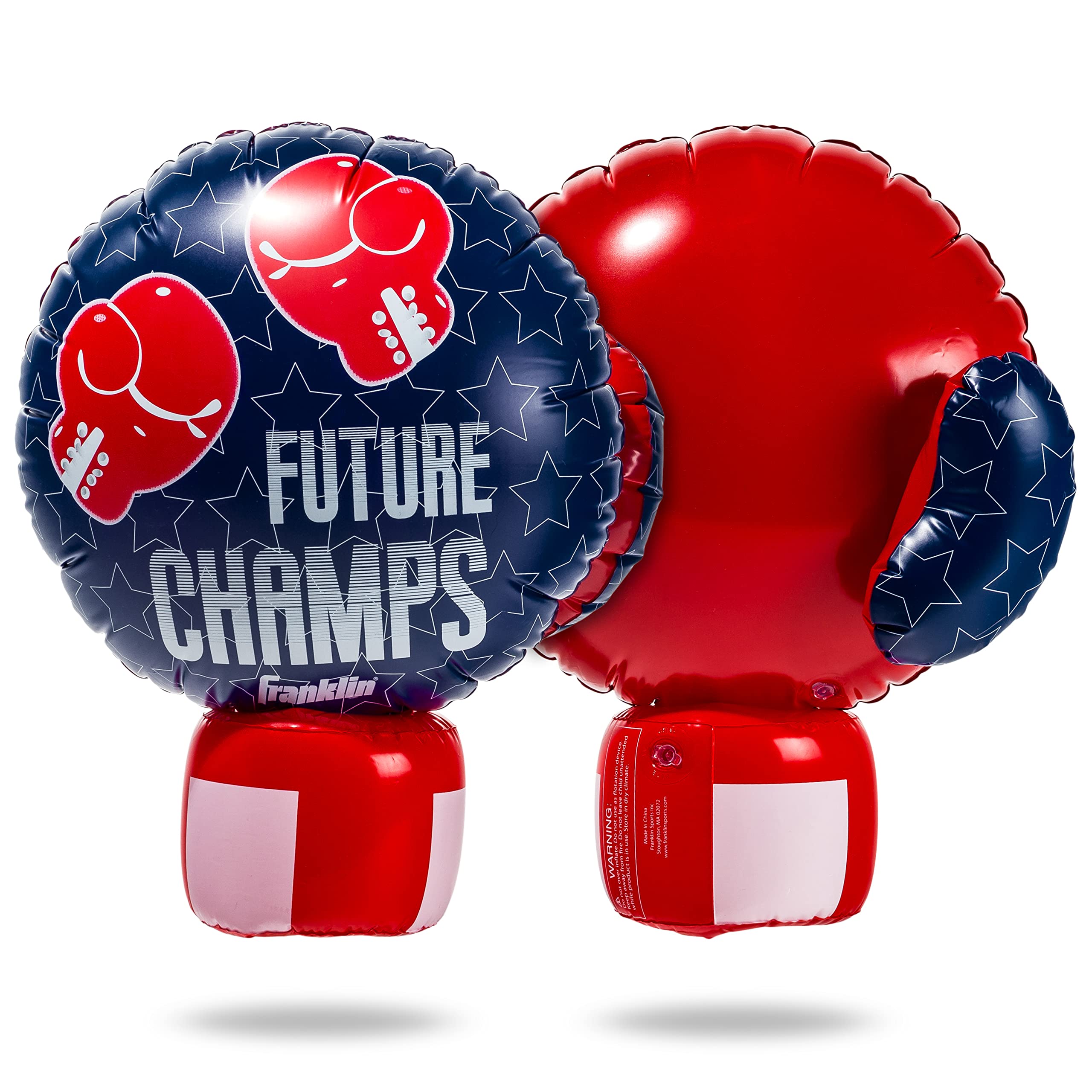 Franklin Sports Inflatable Kids Boxing Gloves - Future Champs Jumbo Toy Boxing Gloves For Kids + Toddlers - Fun Blow Up Boxing G