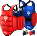 RDX Boxing Body Protector Reversible, Kickboxing MMA Muay Thai Chest Guard, Sparring Training Heavy Punching, Adjustable Shield,