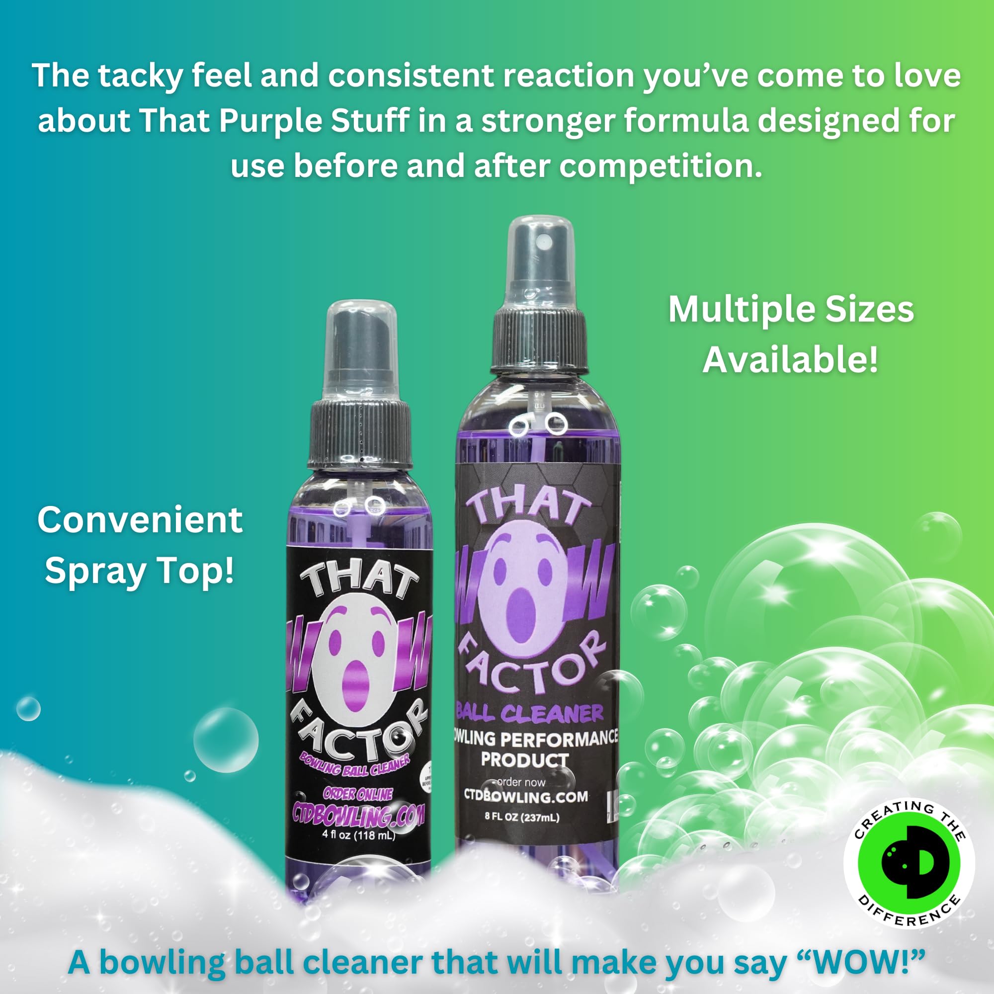 Creating The Difference That Wow Factor Ball Cleaner  Usbc Approved  Removes Dirt, Oil & Scuff Marks  Bowling Ball Cleaner  Bowl