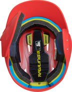 Rawlings 2022 Mach 1-Tone Matte Baseball Batting Helmet W/Lhb Adjext, Senior, Matte Scarlet