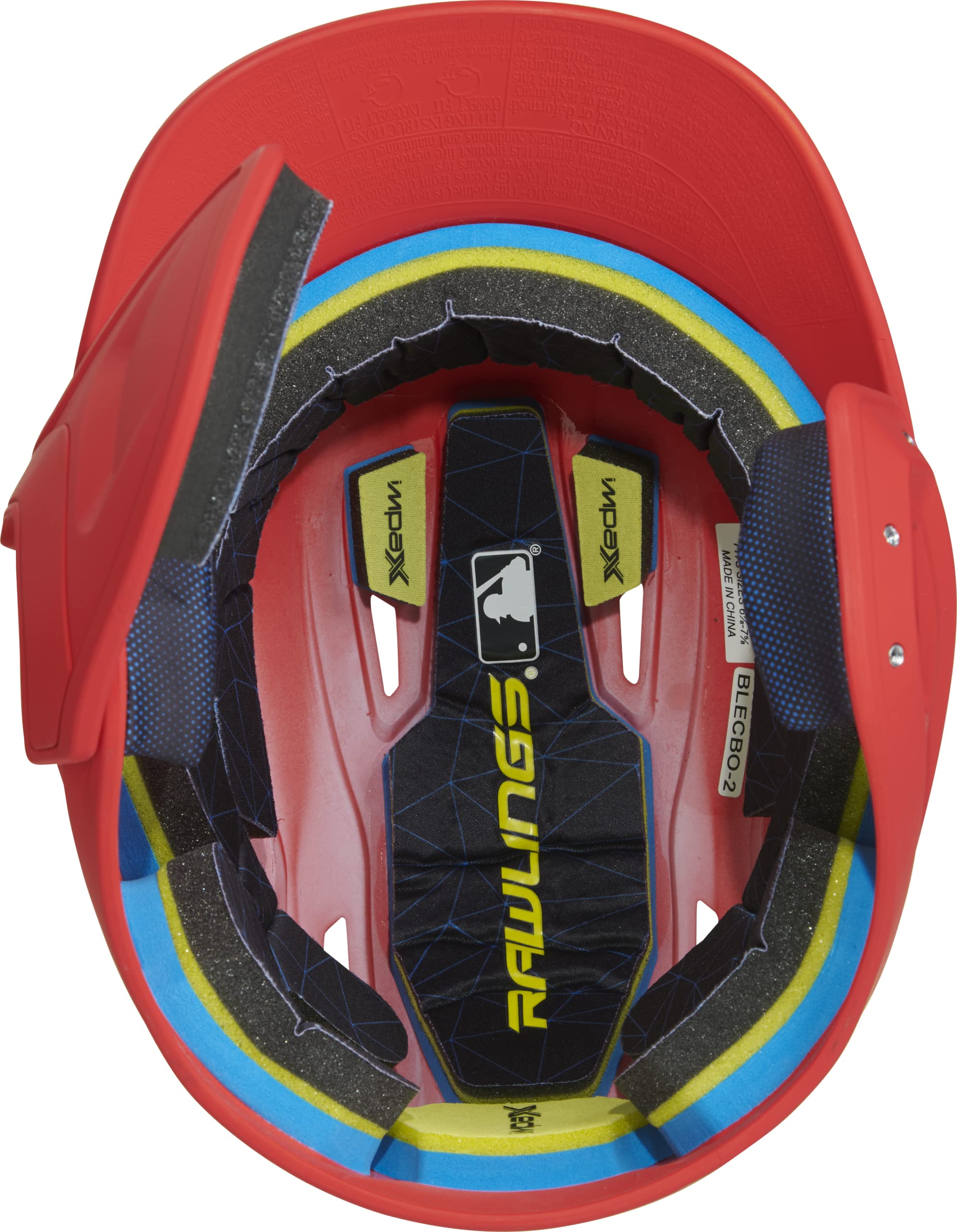 Rawlings 2022 Mach 1-Tone Matte Baseball Batting Helmet W/Lhb Adjext, Senior, Matte Scarlet