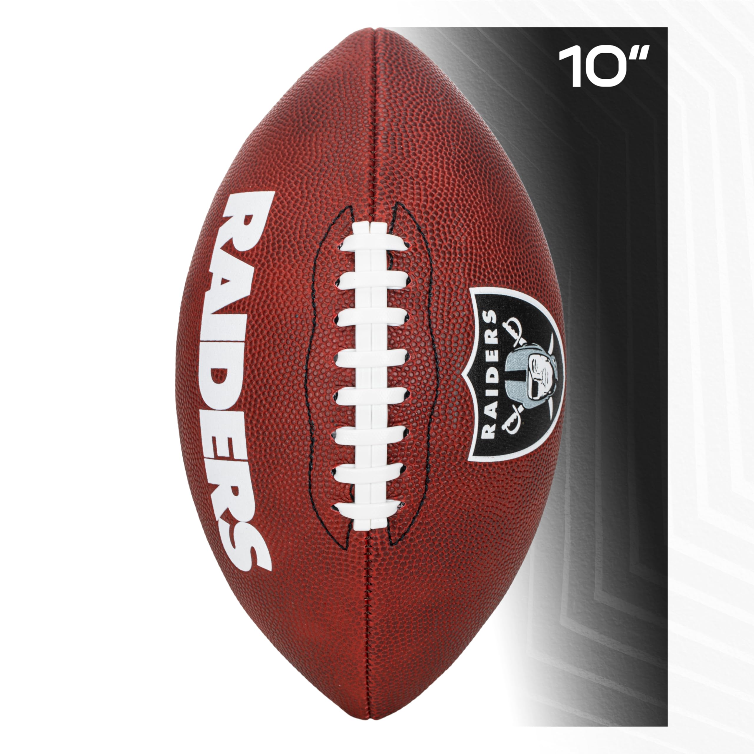 Franklin Sports Nfl Las Vegas Raiders Football - Youth Junior Size Football For Kids - Official Nfl Team Logo + Colors Youth Bal