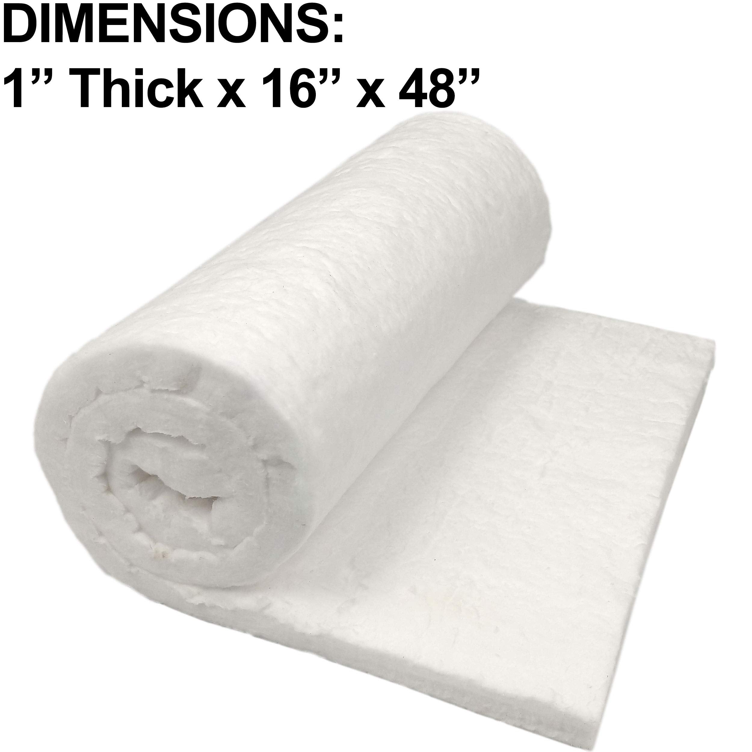 Lynn Manufacturing Kaowool Ceramic Fiber Insulation, 1 Thick X 16 X 48, 2400F Fireproof Insulation Blanket, 3026E