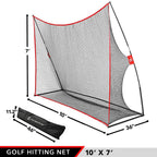 Practice Golf Hitting Net By Day 1 Sports - Large 10X 7- Portable Carry Bag - Indoor Or Outdoor Use - Quick And Easy Assembly -