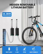 MULTIJOY EB262 Electric Bike for Adults,High-Power 350W (Peak 450W) Motor, 36V Built-in Invisible Removable Battery,Front Fork S