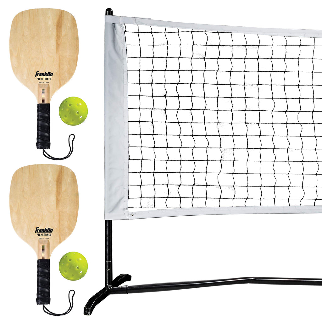Franklin Sports Half Court Size Pickleball Net By Franklin Pickleball - Includes 10Ft Net, (2) Paddles, And (2) X-40 Usa Pickleb