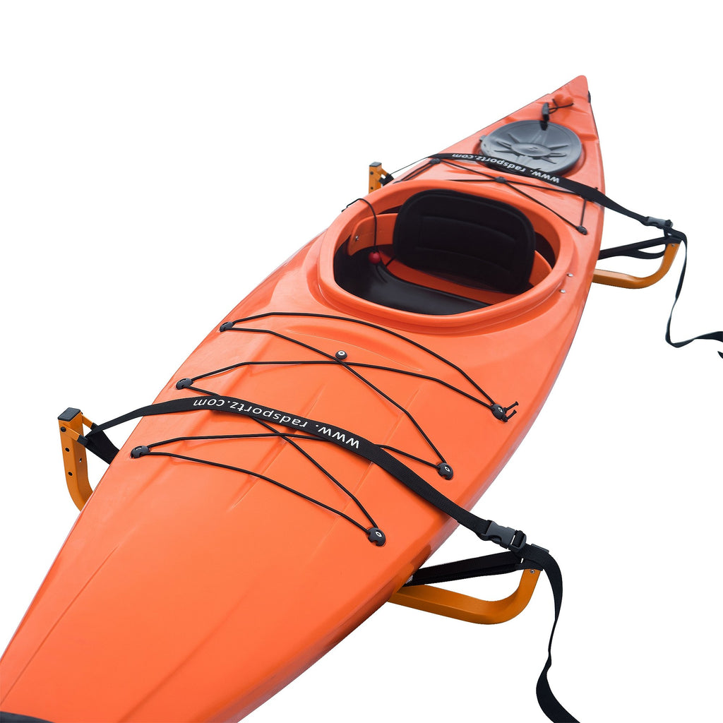 Rad Sportz Canoe Hanger Kayak Rack And Stand-Up Paddle Board Holder Yellow Holds Up To 110 Pounds