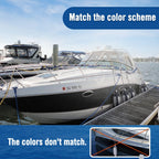 Affordura Boat Fender 4 Pack Boat Bumpers Fenders With 4 Ropes, Boat Bumpers For Pontoon Boat Fenders Inflatable (Black, 85 Inch