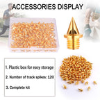 Julmelon 120 Pcs 1/4Inch Stainless Steel Track And Cross Country Spikes Golf Shoe Spikes With Spike Wrench, Replacement Spikes F