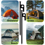 Rinvee 12 Pack Tent Stakes Heavy Duty Forged Steel Camping Stakes For Ground Outdoor Decorations Canopy