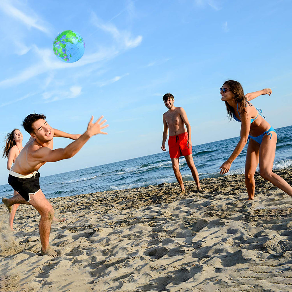 Coopay 10 Pack Inflatable Globe Pvc World Globe Inflatable Earth Beach Ball For Beach Playing Or Teaching