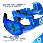 Vanrora Ski Goggles Pro, Frameless Interchangeable Lens Snowboard Goggles 100% Uv Protection Anti Fog For Men Women Youth
