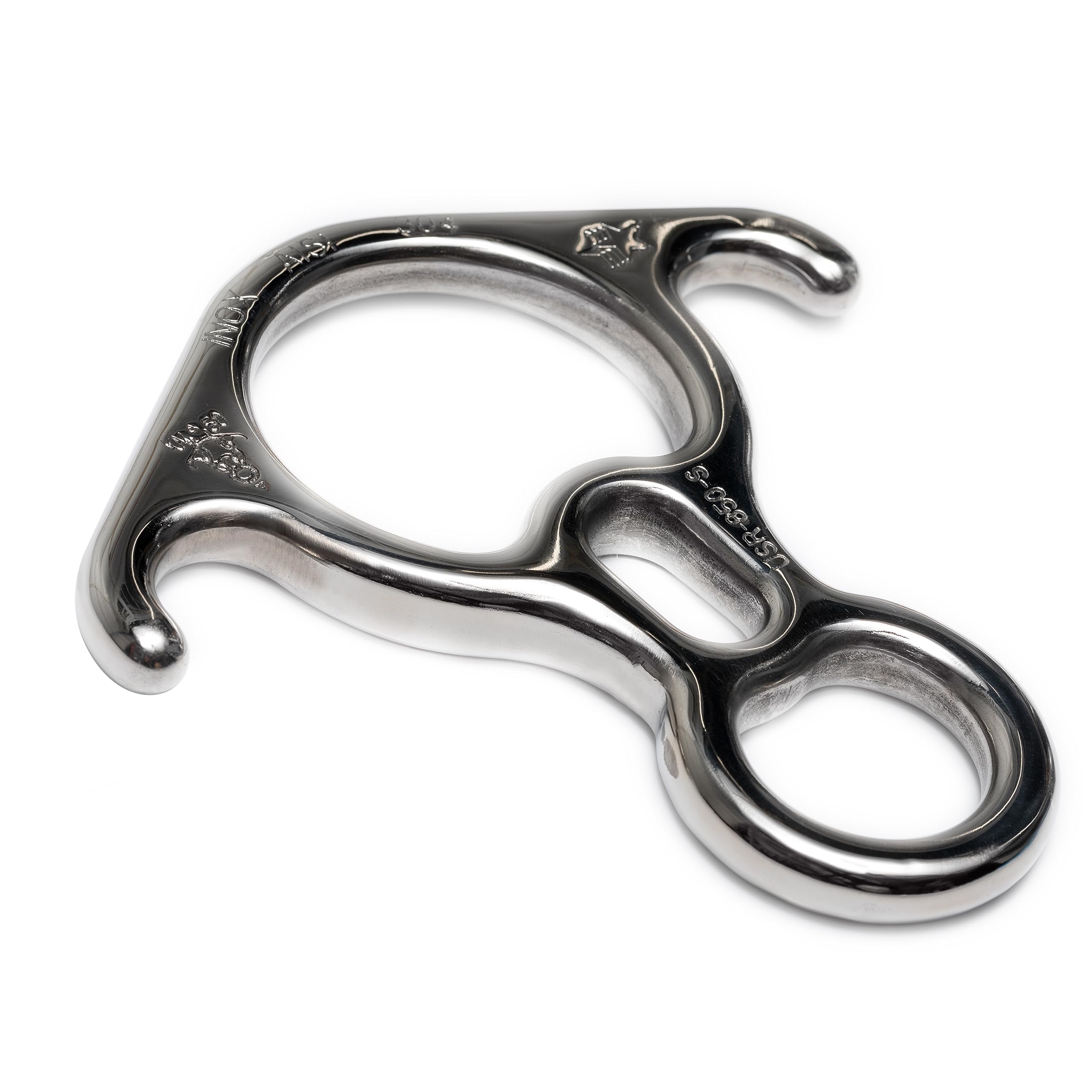 Proclimb Figure 8 Descender | Stainless Steel | Rappelling And Rescue | 50 Kn | Bent Ear Design