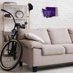 Rico Industries Ncaa Washington Huskies State Shape Shape Cut Pennant - Home And Living Room D  Cor - Soft Felt Ez To Hang