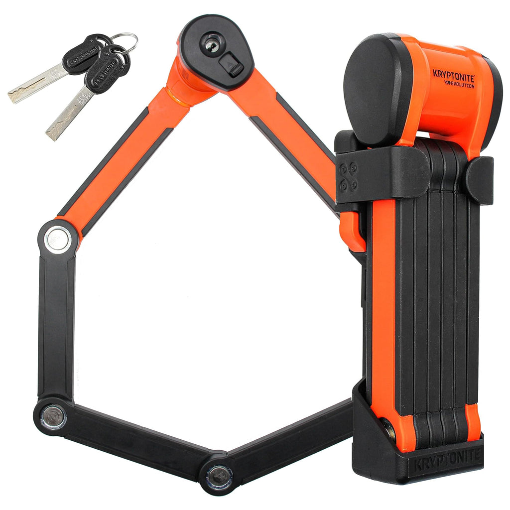 Kryptonite Evolution 790 Folding Bike Lock, Compact Lightweight High Security Anti-Theft Foldable Bicycle Lock With 2 Keys And M