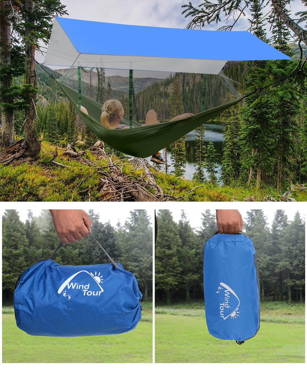 Wind Tour Portable Multifunctional Tent Footprint Traveling Awning Backpacking Tarp Rain Fly Tarp Tent Waterproof Shelter Outdoo