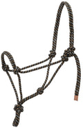 Weaver Leather Diamond Braid Rope Halter , Black/Tan/White, Average Horse
