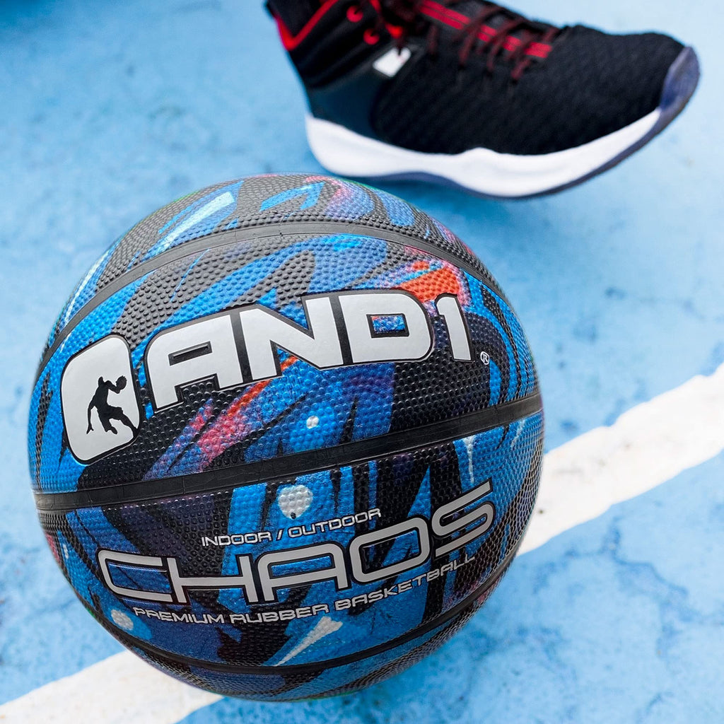 AND1 Chaos Rubber Basketball: (Deflated w/Pump Included), Official Regulation Size