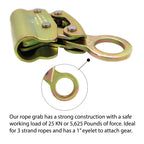 Fusion Climb Dual Rope Grab, Alloy Steel, Safety Protection 25 Kn Ce En 353-2 Ansi Z359.1 Compliant For Heavy Idustry, Roofing,