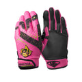 Louisville Slugger Party Animals Youth Genuine V2 Batting Gloves - Hot Pink/Black, X-Small