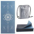 Avoalre Travel Yoga Mat Foldable | 6Mm Thick Large Pilates Mat Print | Non-Slip High Density Floor Exercise Mat For Home Workout