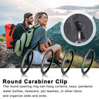 10Pack 1-1/2 Large Round Carabiner Clips, Metal Spring O Rings for Organizer Key Rings, Paracord Keychain Lanyard, Pet Chains, P