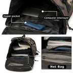 Funyago Outdoor Waterproof Backpack Hiking, Fishing, Camping Large Capacity Multifunctional Laptop Backpack, Suitable For Both M