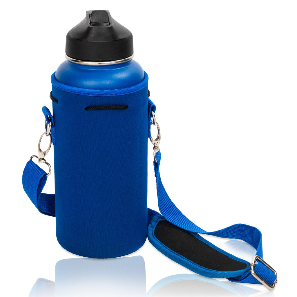 Made Easy Kit Neoprene Water Bottle Carrier Holder With Adjustable Shoulder Strap For Insulating & Carrying Water Container Cant
