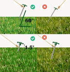 Cheardia 20 Pack Tent Stakes Heavy Duty, 10.25 Inch Yard Stakes Non-Rust Metal Tent Pegs Ground Stakes Tent Spikes For Camping P