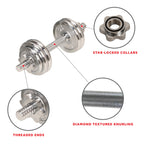 Sunny Health & Fitness 33Lb Chrome Dumbbell Set W/ Carry Case - No. 014