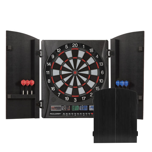 Accudart Apollo Electronic Dartboard Cabinet - 38 Game Modes - 137 Game Variations - Advanced Features - Colorful Backlit Scorin